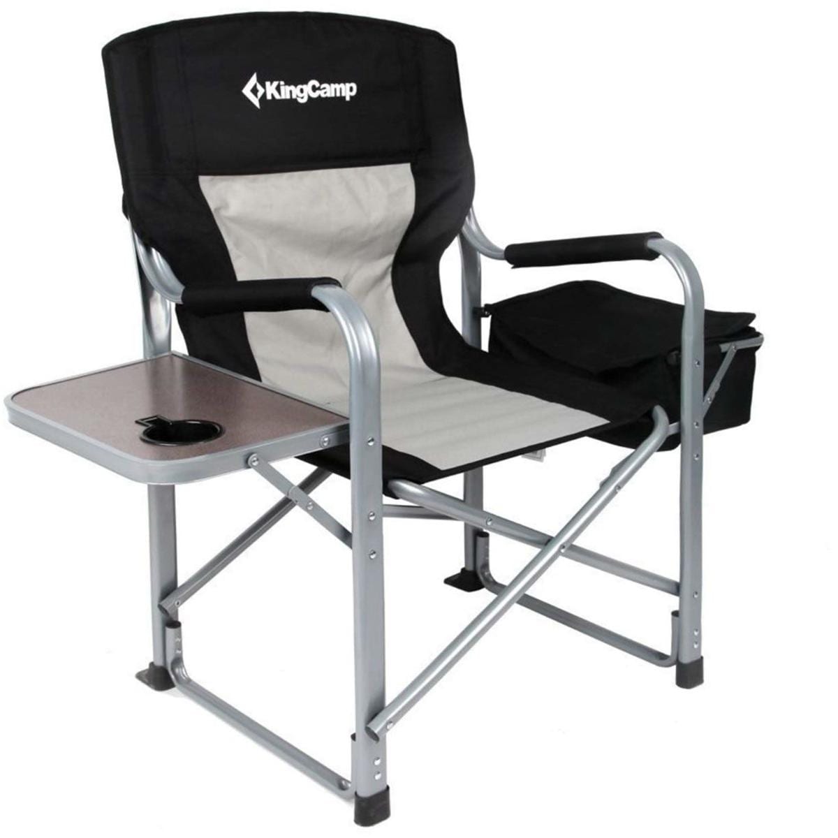 KingCamp Comfort Director Deluxe Regiestuhl, schwarz/grau CampingBuddies