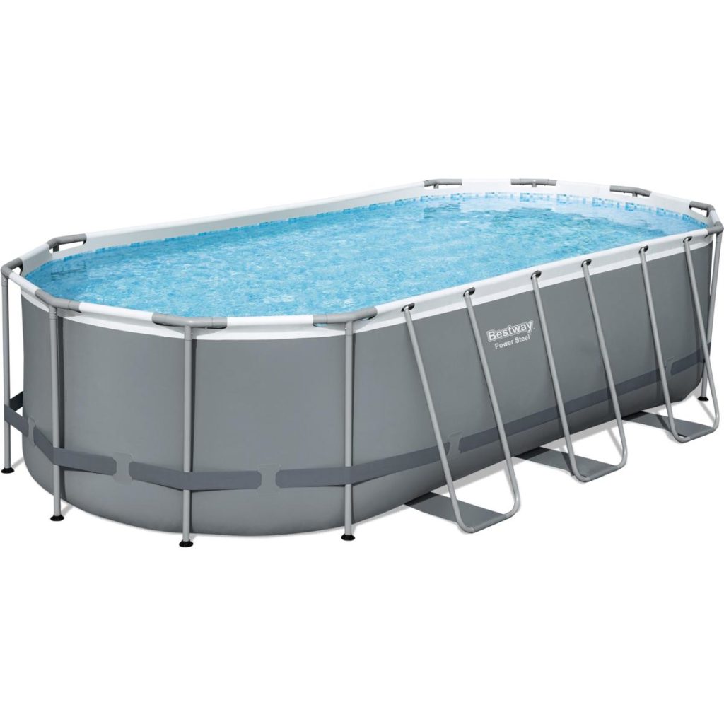 Bestway Power Steel Frame Pool KomplettSet, oval, inkl. Filterpumpe