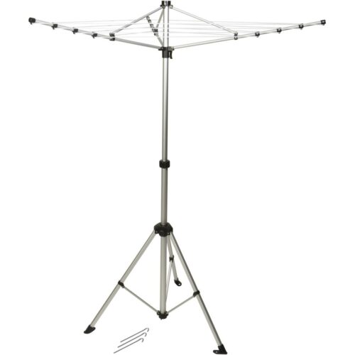 BoCamp Compact Wäschespinne, 145x106cm, Grau/Silber CampingBuddies