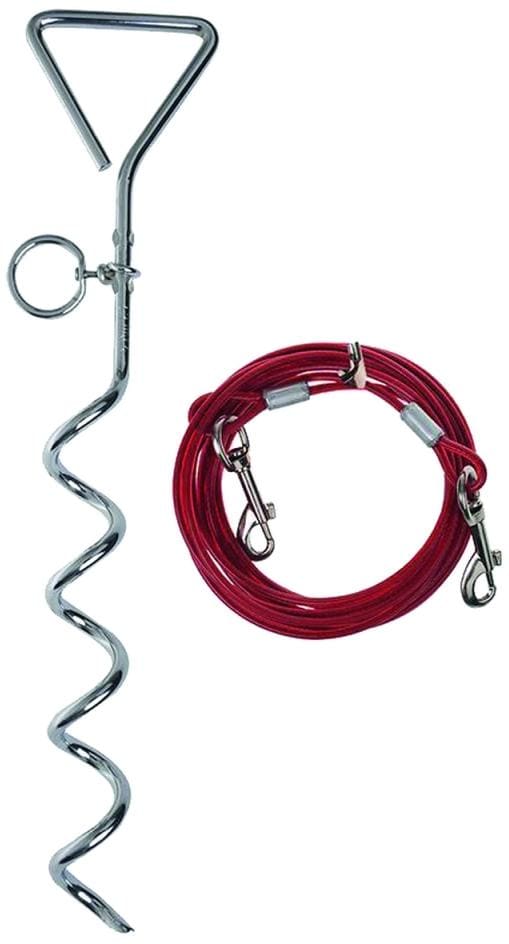 PatiencET Hundeleinen-Kabel Und Pfahl, 9 M Hunde-Haltegurt