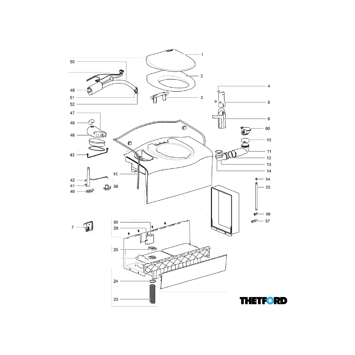 TAKONE 2er Set Dichtungen Für Thetford WC - Ersatz Für C200-C500 & C2-C4 Kassettentoiletten