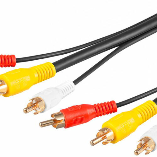 Goobay AVK RCAx3 M/RCAx3 M (RG58) Audio Video Anschlusskabel 15 m - Audio-Zubehör