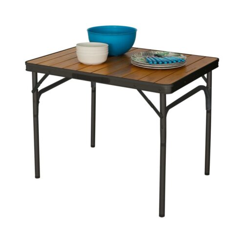 EuroTrail Charell Bambus Klapptisch, 75x55cm, braun/anthrazit
