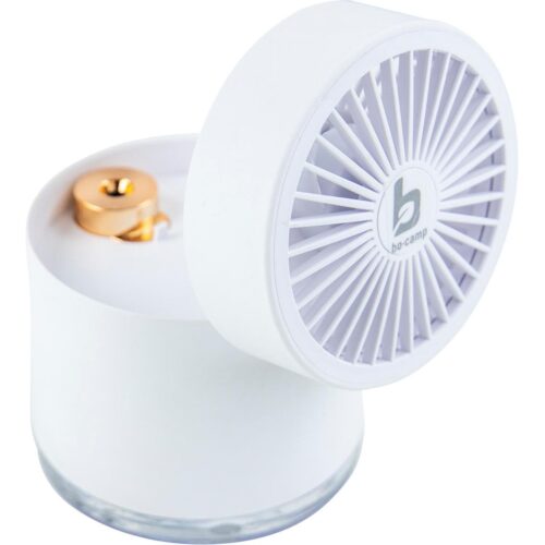 Bo-Camp Fan Tischventilator mit Luftbefeuchter, USB, 2000mAh, weiß