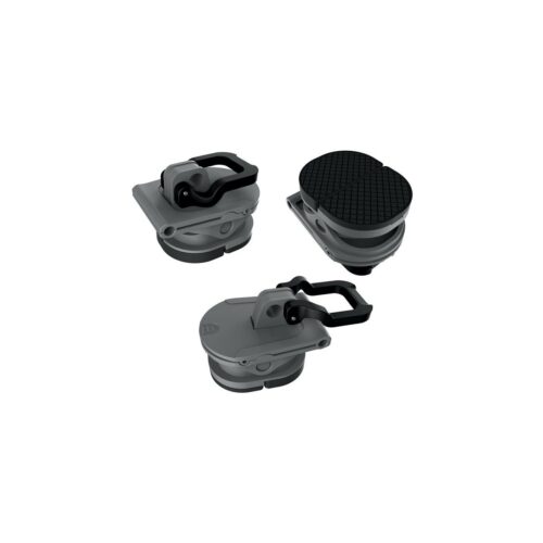 Reimo Vorzelt-Clips Vorzeltbefestigung, 65x48x48mm grau/schwarz, 3er-Set