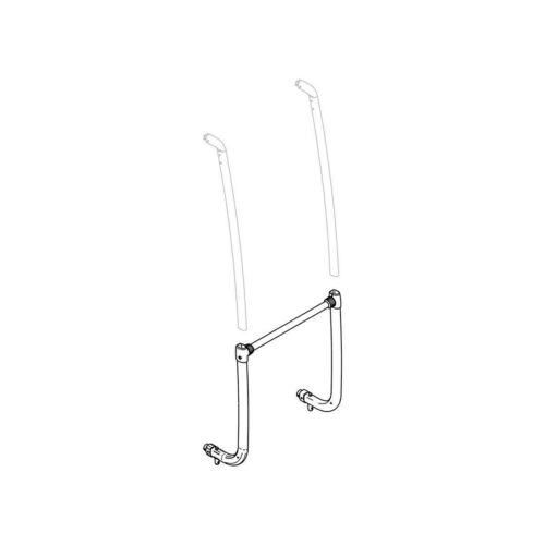 Tragrahmen-Querstrebe mit unteren Tragarmen - Thule Ersatzteile Nr. 1500603214 - für Excellent LV, schwarz