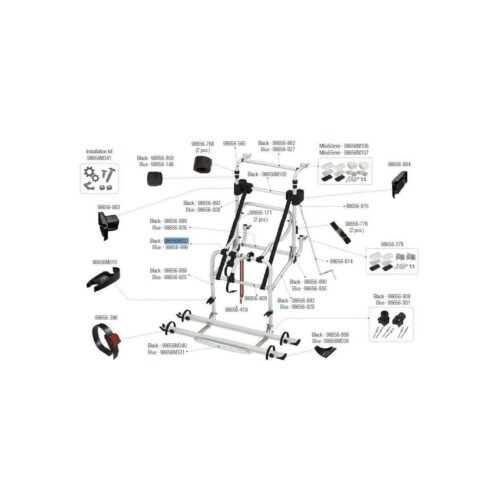 Verbindungsstück schwarz- Fiamma Ersatzteil Nr. 98656M031 - für Carry-Bike Lift 77