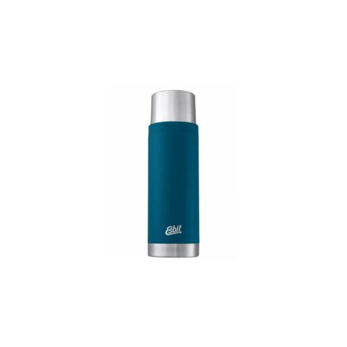 Esbit Sculptor Isolierflasche mit Zusatzbecher, Edelstahl, 1L, blau
