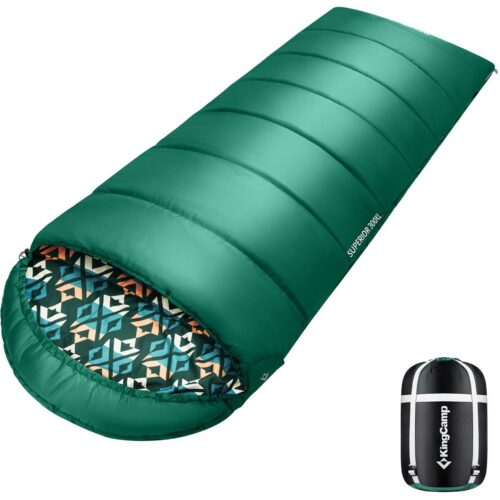 KingCamp Superior Schlafsack, 230x92cm, grün, Zipper links