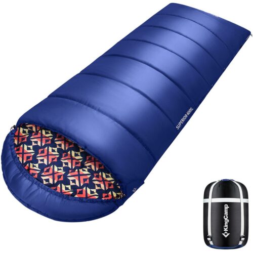 KingCamp Superior Schlafsack, 230x92cm, blau, Zipper rechts