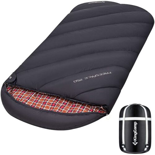 KingCamp Freespace 250 Deckenschlafsack, 220x100cm, schwarz