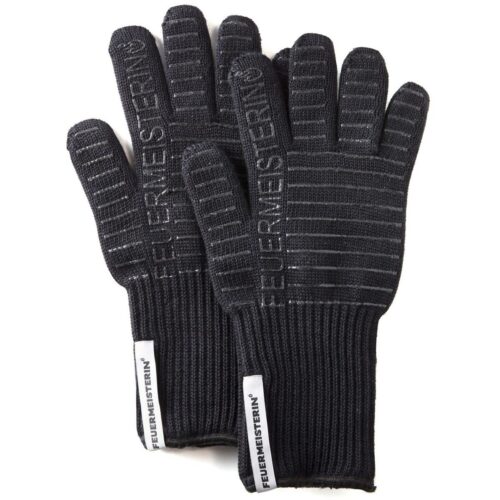 Feuermeisterin Premium BBQ Grillhandschuhe, Aramid, schwarz