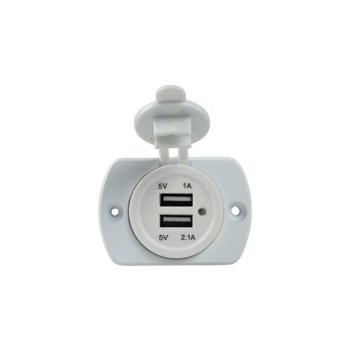 AS-Schwabe Caravan USB-Doppeleinbaudose 12V, weiß