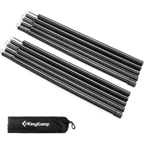KingCamp Tarp Universalgestänge, schwarz, Stahl