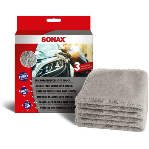 SONAX MicrofaserTuch soft touch, 3 Stück