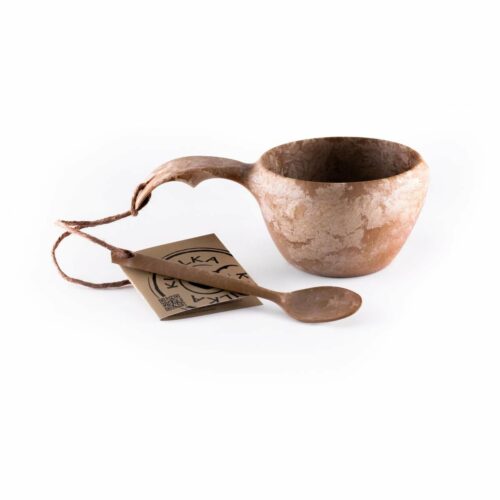 Kupilka Tasse, 210ml, mit Löffel, braun