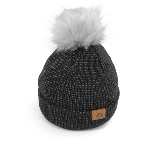 Origin Outdoors Reflective Beanie, schwarz mit Bommel