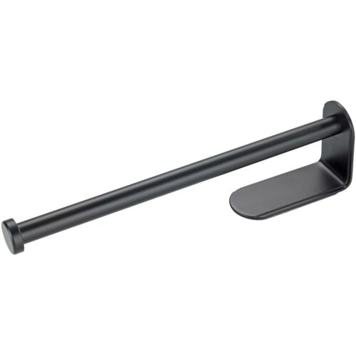 WENKO Nio Küchenrollenhalter, selbstklebend, schwarz