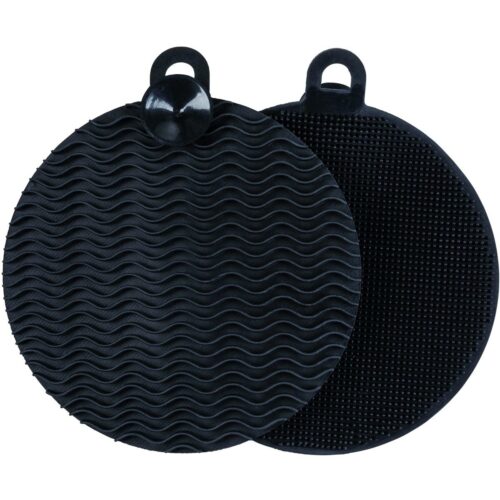 Wenko Soft Silikon Spülschwamm, schwarz, 2er Set