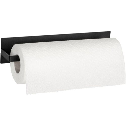 WENKO Ima Küchenrollenhalter, magnetisch, schwarz