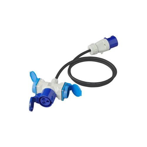 Pro Plus Adapterkabel CEE-Stecker nach 2xSchuko und 1xCEE, 150cm