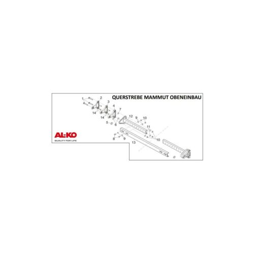 AL-KO Distanzknochen 20 für die Mammut Querstrebe, obeneinbau