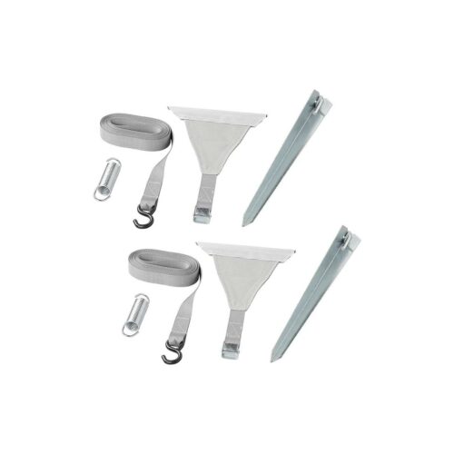 Pro Plus Sturm-Abspannset mit Kederbefestigung für Markisenschiene, 2x4,8m