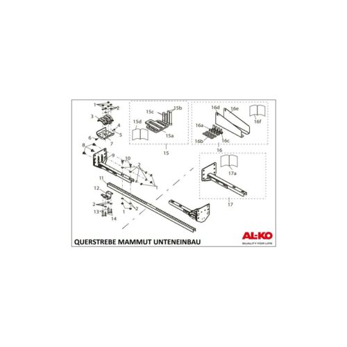 Al-KO Schraube für die Mammut Querstrebe, unteneinbau, 12x25