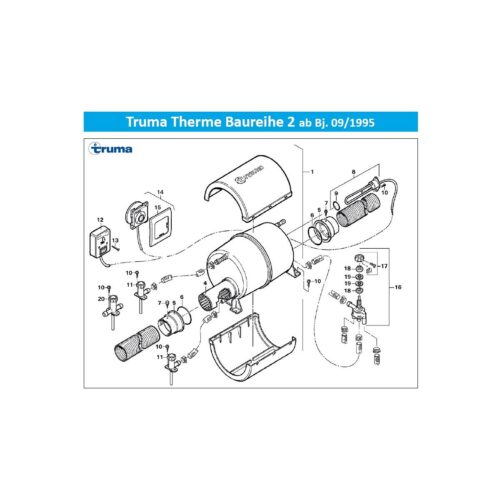 Truma Therme Bedienteil mit Kabel, 6m, schwarz