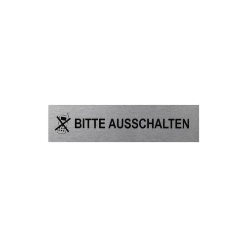 Pro Plus Aluminium Türschild 160x40mm Handy bitte ausschalten