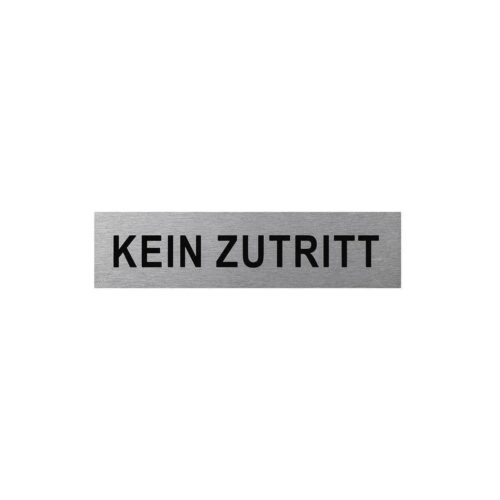 Pro Plus Aluminium Türschild 160x40mm kein Zutritt