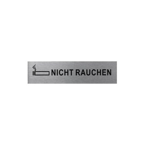 Pro Plus Aluminium Türschild 160x40mm nicht Rauchen
