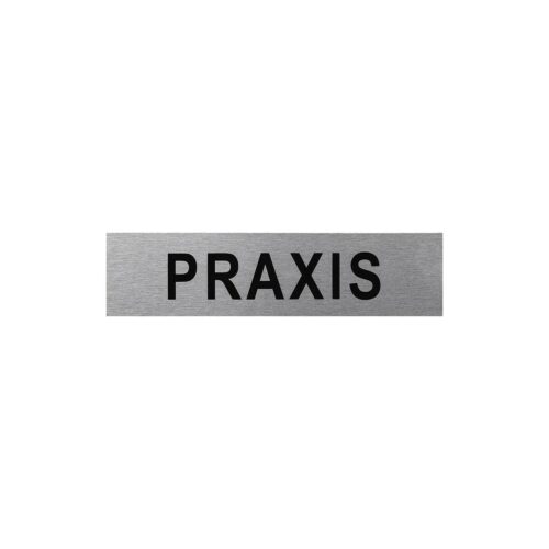 Pro Plus Aluminium Türschild 160x40mm Praxis