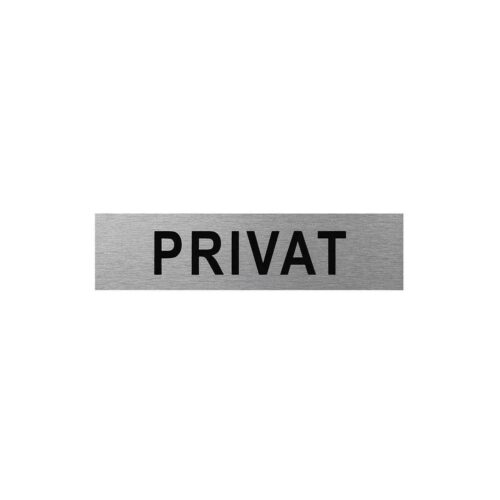 Pro Plus Aluminium Türschild 160x40mm Privat