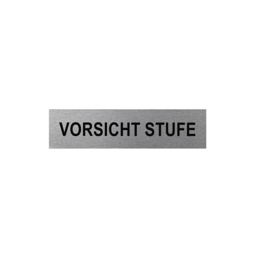 Pro Plus Aluminium Türschild 160x40mm Vorsicht Stufe