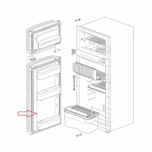 SR Ersatztür, rechts - Thetford Ersatzteil Nr. NL-690153110R - für N150/N175/N3185 REPL