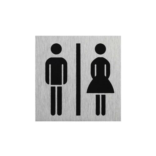 Pro Plus Aluminium Türschild 60x60mm Frau/Mann