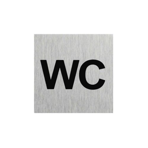 Pro Plus Aluminium Türschild 60x60mm WC