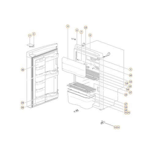 Gitterrost unten - Thetford Ersatzteil Nr. 63173808 - für N98 Kühlschrank