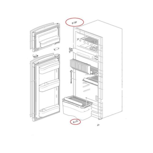 Scharnier-Set rechts - Thetford Ersatzteil Nr. 635011 für N150