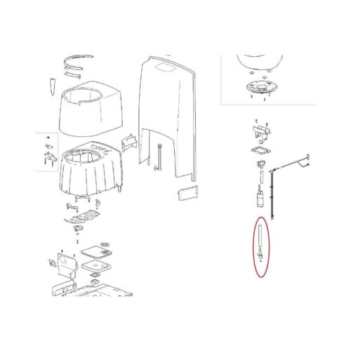 SC 260 Spülrohr - Thetford Ersatzteil Nr. 9343062 - für Toilette C263S/CS