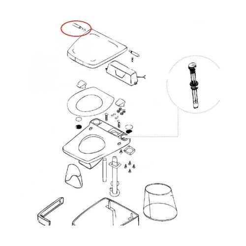 Sem Scharnierstift - Thetford Ersatzteil Nr. 35788 - für Electra Magic