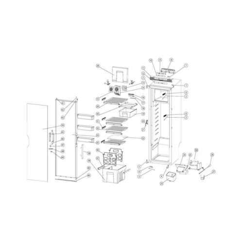 Technisches Panel - Thetford Ersatzteil Nr. 692754 - für T2152/2090