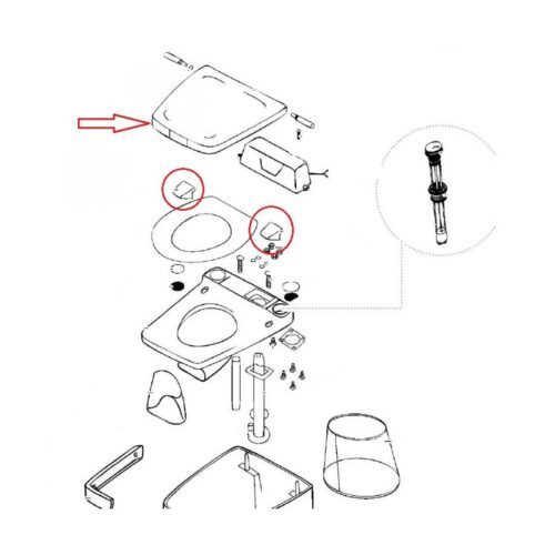 Halbscharniere links/rechts - Thetford Ersatzteil Nr. 35787 - für Electra Magic