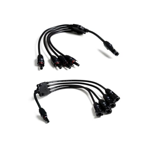 WATTSTUNDE MC 4 T-Stecker Verteiler Set, 4 Anschlüsse