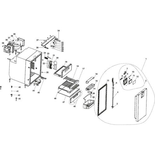 Türdichtung - Dometic Ersatzteil Nr. 4450010221 - für CoolMatic CRX 50