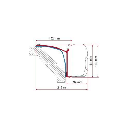 Fiamma F45 Adapter für Laika Rexosline/Ecovip 07/Kreos 09