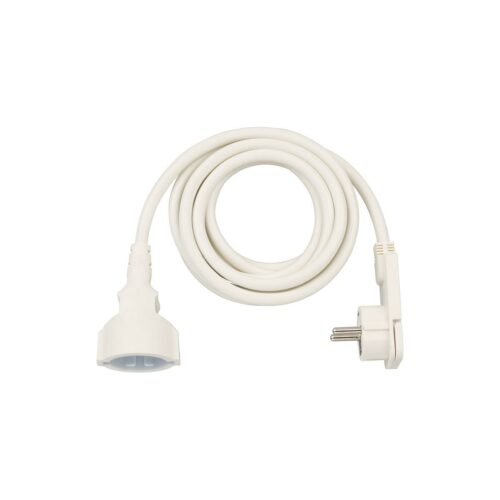 Brennenstuhl Verlängerungskabel, Schuko-Winkelstecker, weiß, 3m