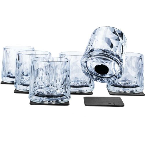 silwy Magnet Tumbler, Kunststoff, 250ml, 6er Set, transparent