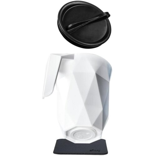 silwy Magnet Henkeltasse mit Deckel, 300ml, schwarz